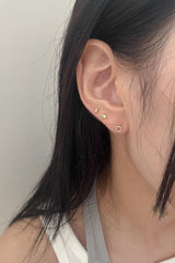 14k circle line piercing 21G