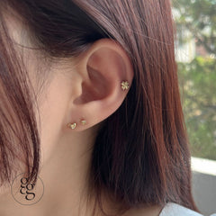 14k volume heart piercing 21G