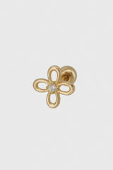 14k line cubic flower piercing 21G