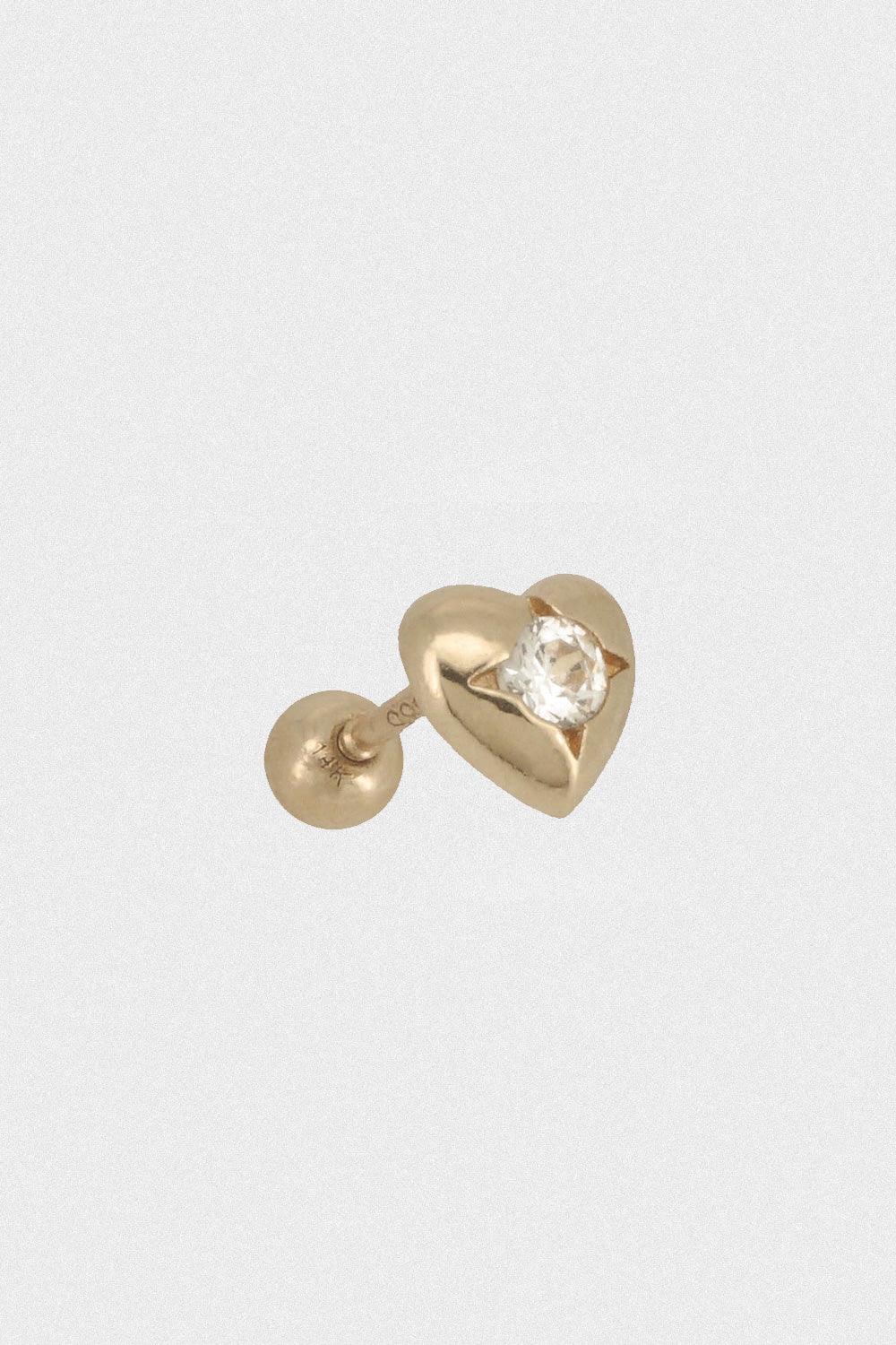 14k sparkling in heart piercing - 4MiLi (フォーミリ)