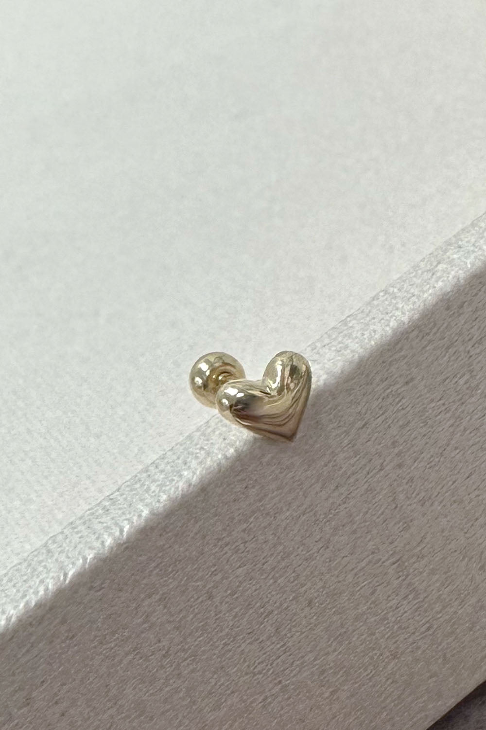 14k volume heart piercing 21G