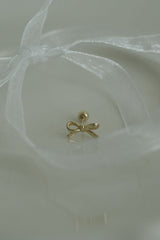 14k knotted ribbon piercing 21G