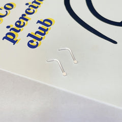 Transparent Piercing 20G Nose Piercing Silicone Soft Material Gentle on Holes (2 Types) 