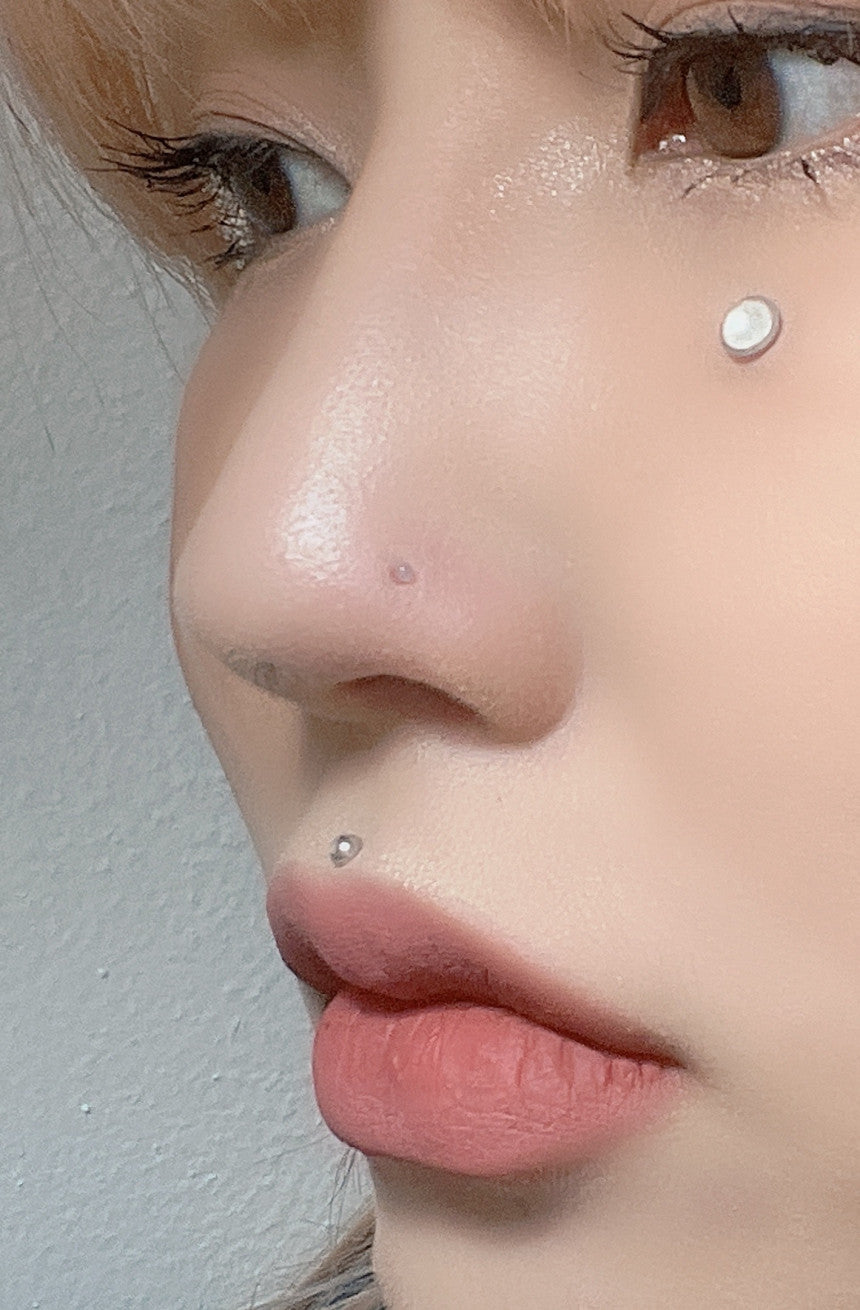 Transparent Piercing 20G Nose Piercing Silicone Soft Material Gentle on Holes (2 Types) 