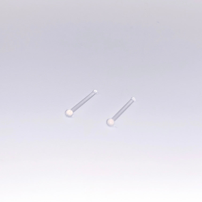 Transparent Piercing 20G Nose Piercing Silicone Soft Material Gentle on Holes (2 Types) 