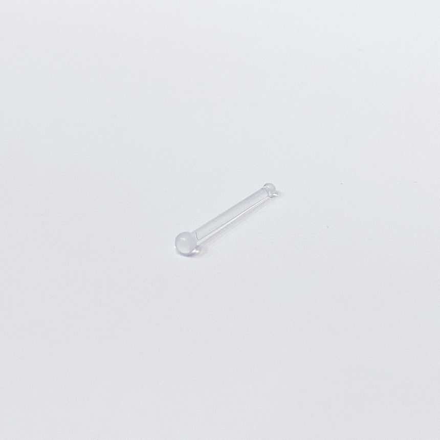 Transparent Piercing 20G Nose Piercing Silicone Soft Material Gentle on Holes (2 Types) 