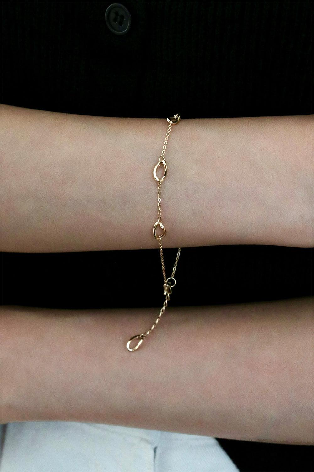 14k twist ring chain bracelet - 4MiLi (フォーミリ)