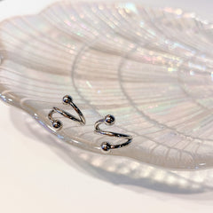 【リップピアス】ツイスト＆トリプル セグメントリング 唇ピアス ボディピアス