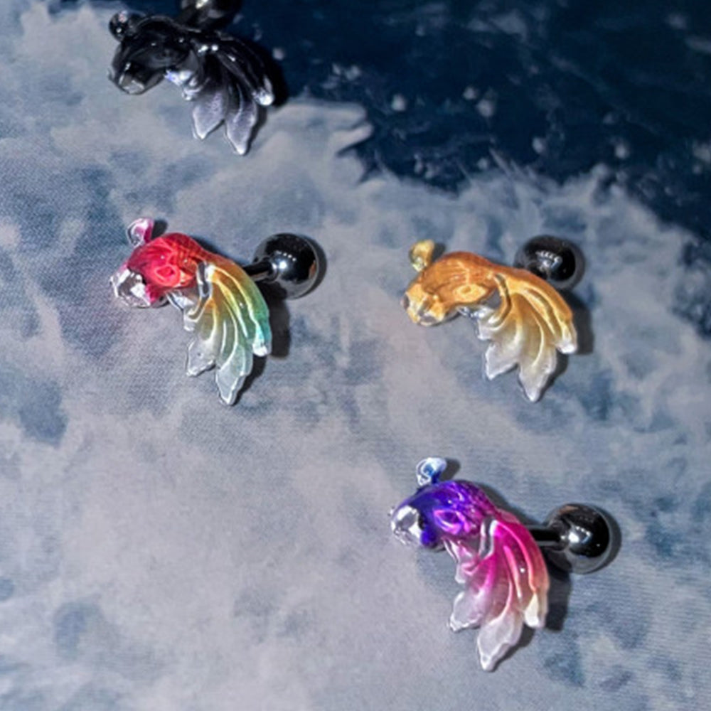 [Surgical] Goldfish 16G (8 Colors) Body Piercing Cartilage Piercing Single Ear 