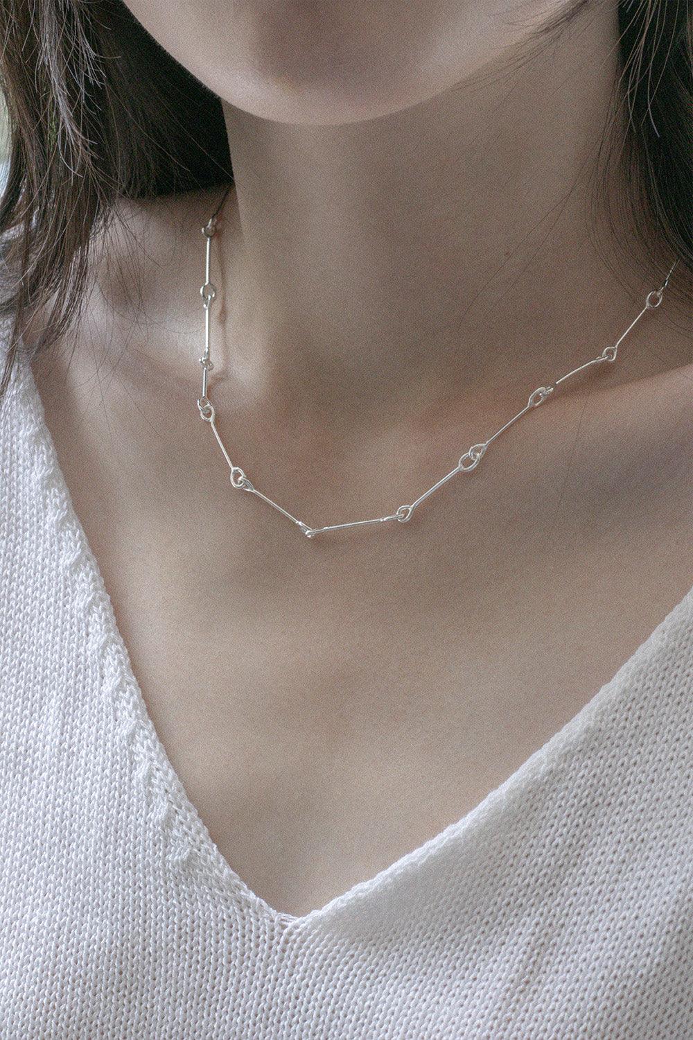 silver925 bones chain necklace (2 color) - 4MiLi (フォーミリ)