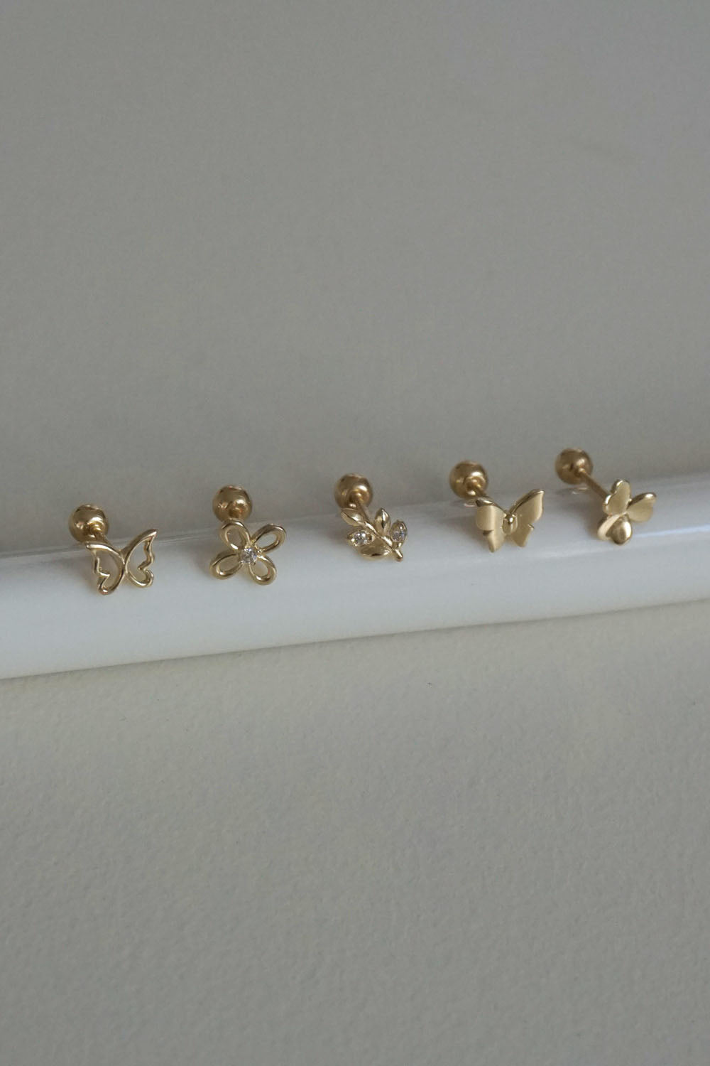 14k butterfly piercing (2type) 21G