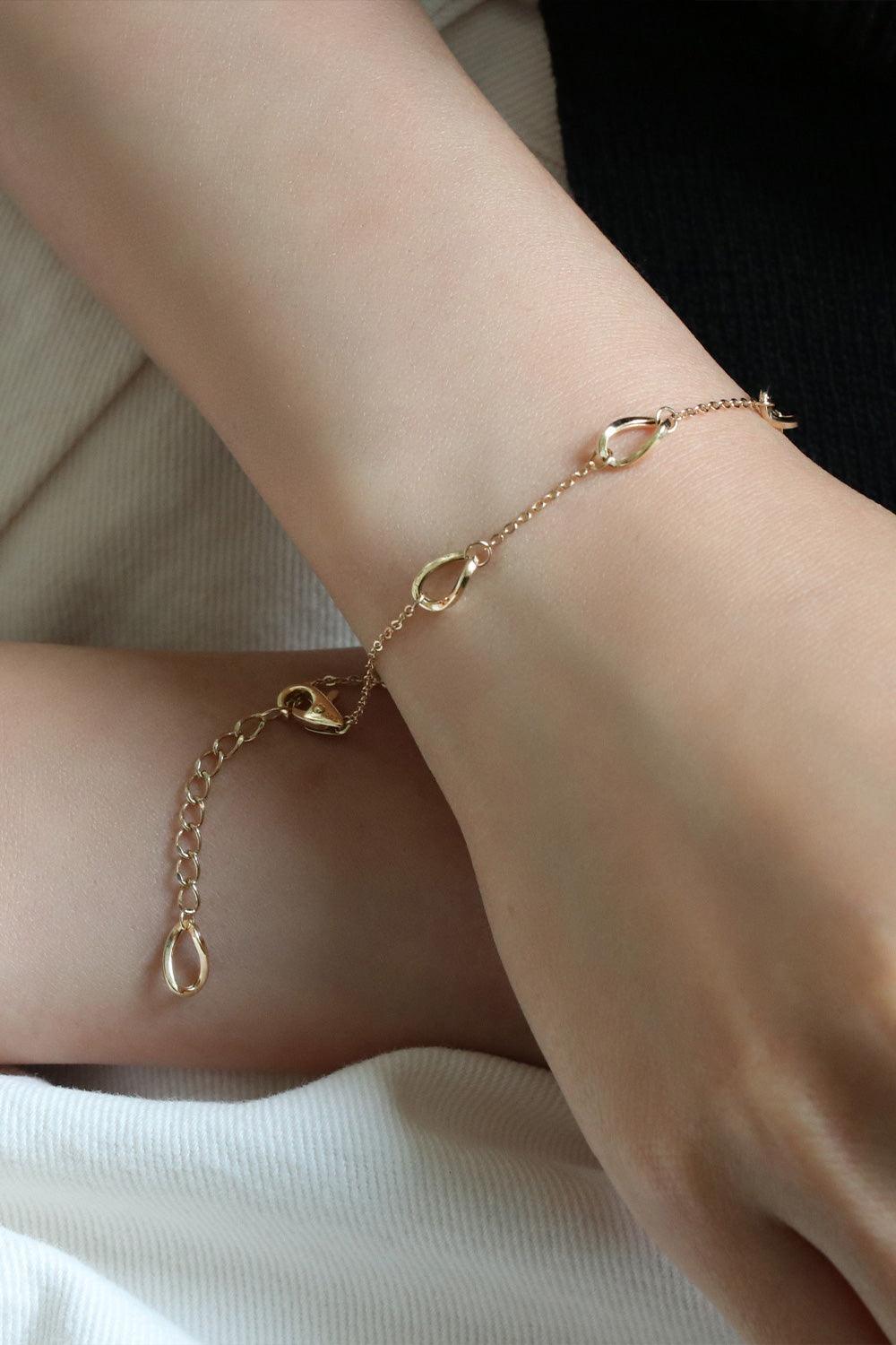 14k twist ring chain bracelet - 4MiLi (フォーミリ)