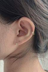 14k mini star one touch ring piercing