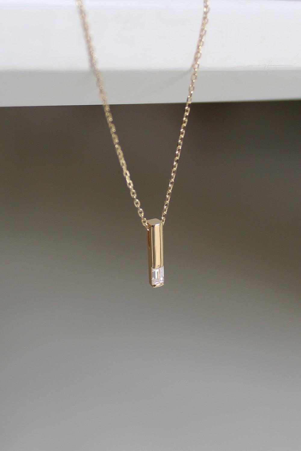 14k gold bar shine necklace - 4MiLi (フォーミリ)