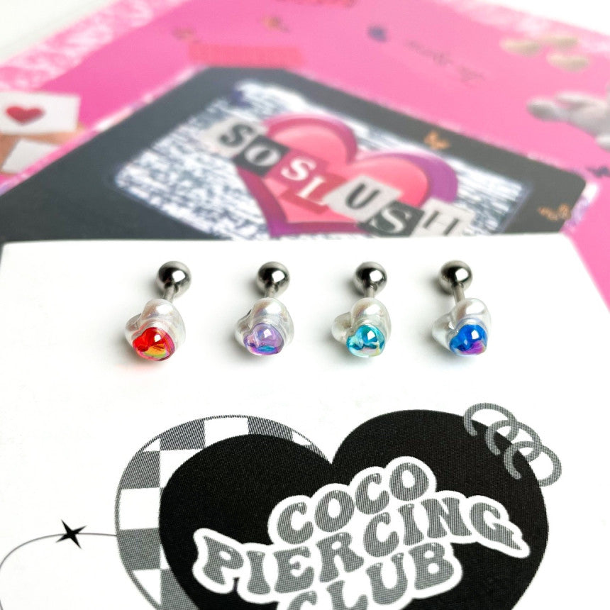 [サージカル]グラム イン ハート (4Color) 16G ボディピアス COCO.MADE