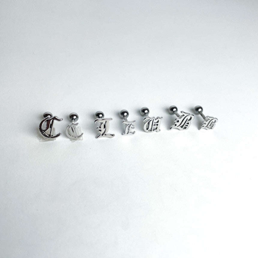 [Surgical] Diploma Lettering Alphabet (4Tpye) 16G Body Piercing COCO.MADE