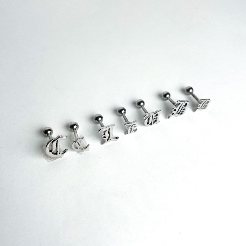 [Surgical] Diploma Lettering Alphabet (4Tpye) 16G Body Piercing COCO.MADE