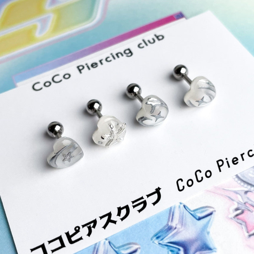 [サージカル]シーリング ハートビーム (4Type) 16G COCO.MADE  ボディピアス