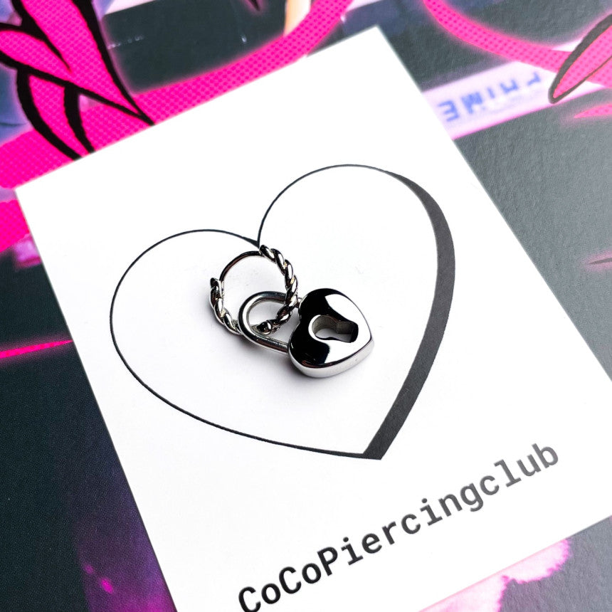 [Surgical] Heart &amp; Star Industrial (4Types) 16G Body Piercing COCO.MADE 