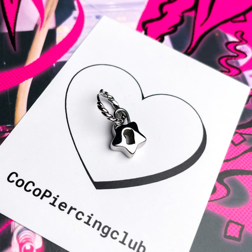 [Surgical] Heart &amp; Star Industrial (4Types) 16G Body Piercing COCO.MADE 