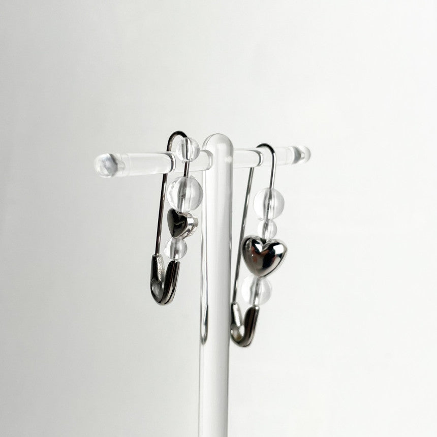 [Surgical] Glass Tamaanyu Pin Drop Ring Earrings (3 Types) 20G COCO.MADE