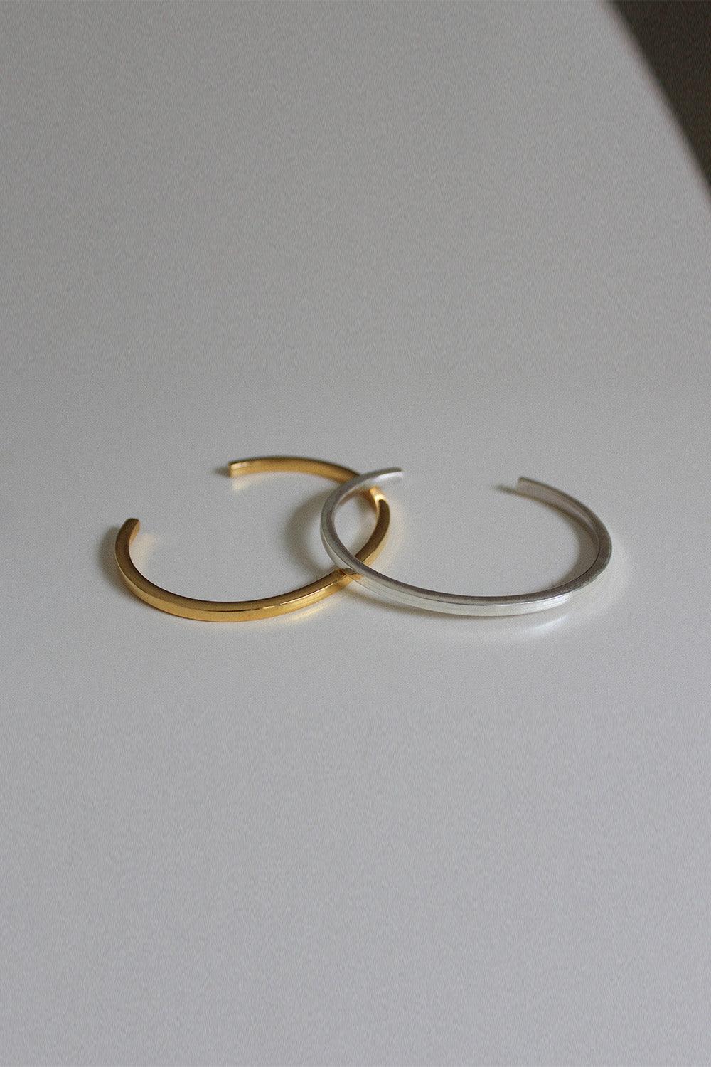 silver925 plain bangle bracelet (2color) - 4MiLi (フォーミリ)