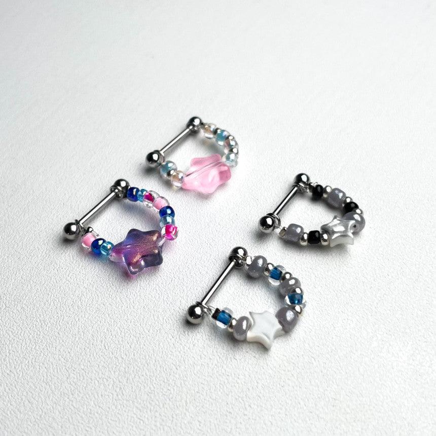 [Surgical] Fluttering Starry Sky Candy Inner Conch Chain 16G (4 Colors) COCO.MADE