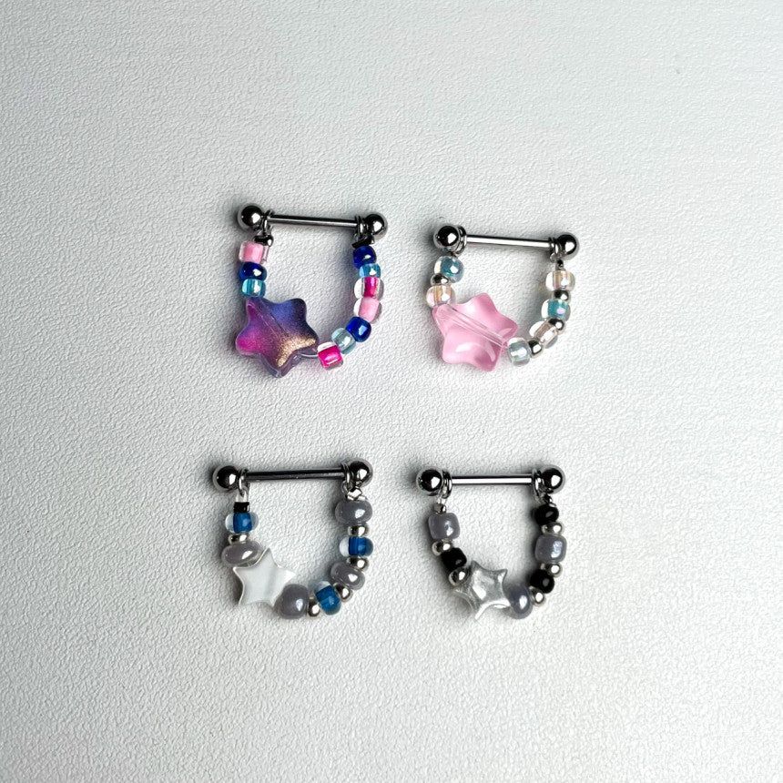 [Surgical] Fluttering Starry Sky Candy Inner Conch Chain 16G (4 Colors) COCO.MADE