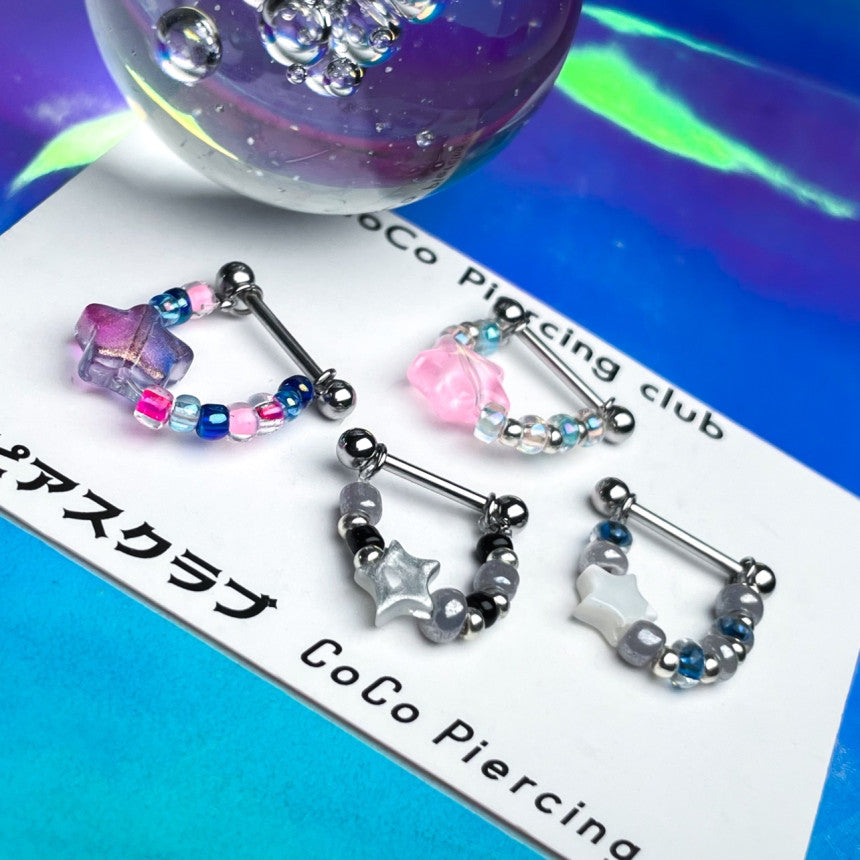 [Surgical] Fluttering Starry Sky Candy Inner Conch Chain 16G (4 Colors) COCO.MADE