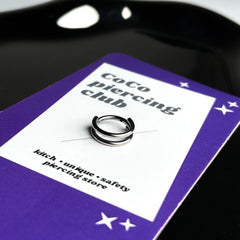 Double Line Design Ring Piercing (5Type) Lip Piercing Body Piercing 16G 