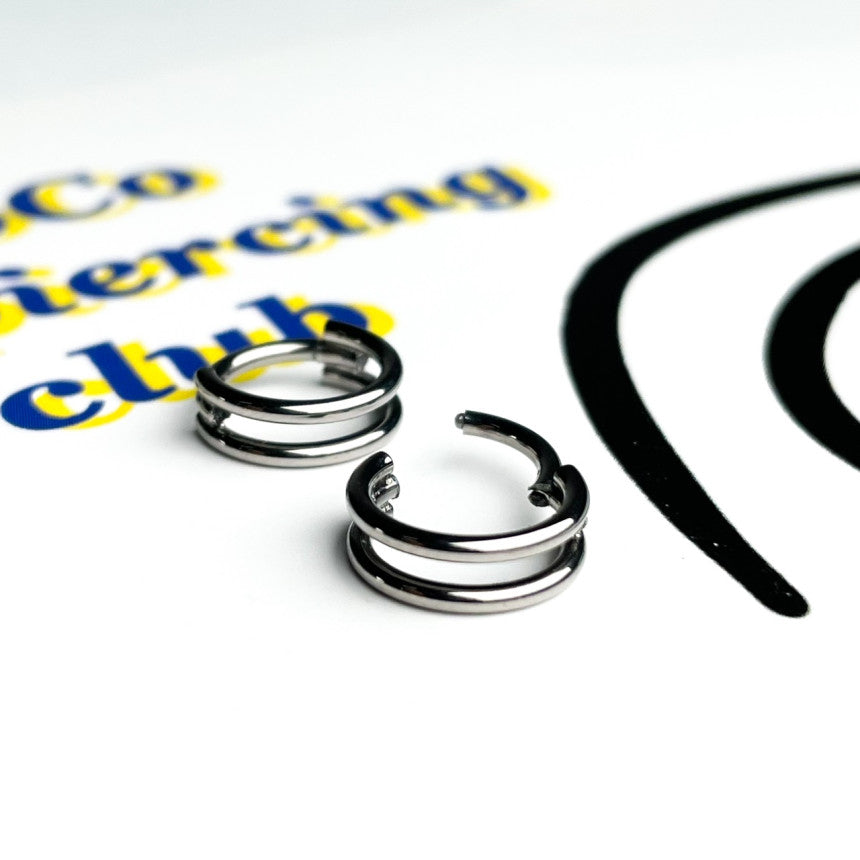 Double Line Design Ring Piercing (5Type) Lip Piercing Body Piercing 16G 