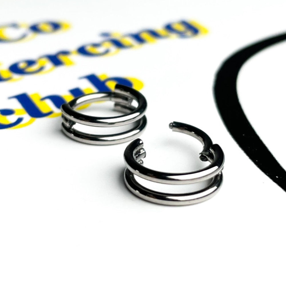 Double Line Design Ring Piercing (5Type) Lip Piercing Body Piercing 16G 