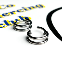 Double Line Design Ring Piercing (5Type) Lip Piercing Body Piercing 16G 