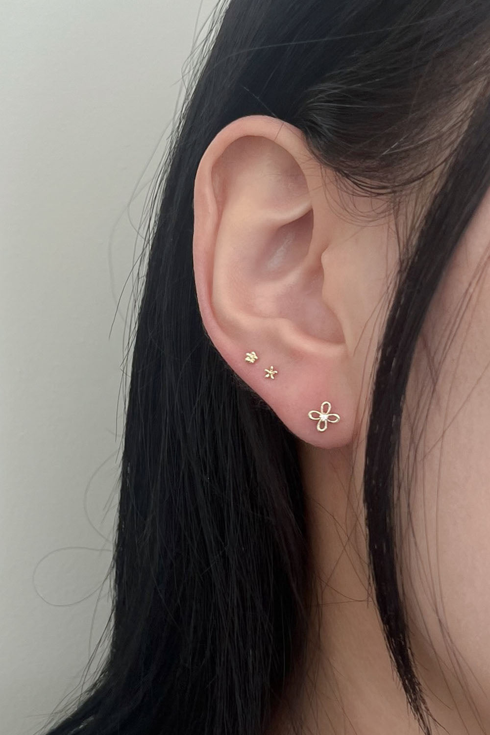 14k petit flower piercing (2type) 21G