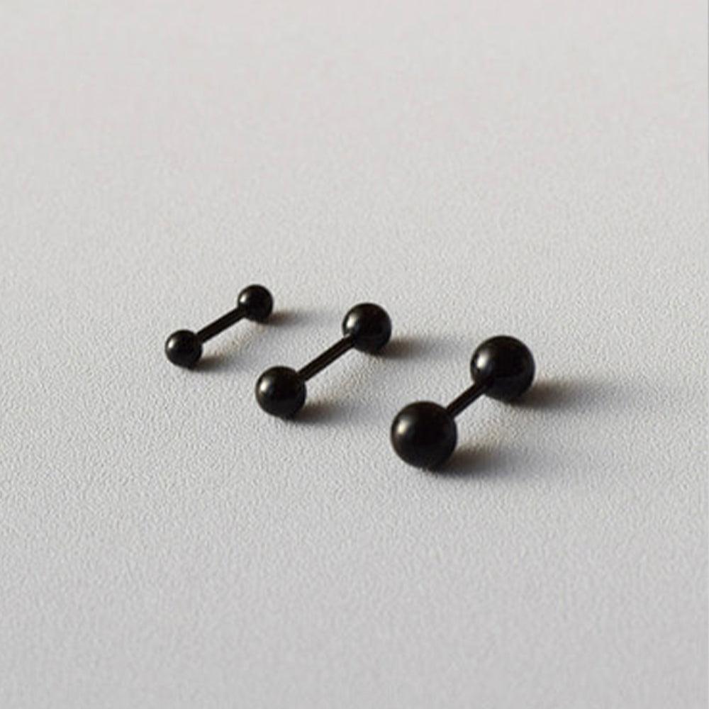 [サージカル]ブラックベーシック ピアッシング (3Size) 16G / 3mm, 4mm, 5mm - 4MiLi (フォーミリ)