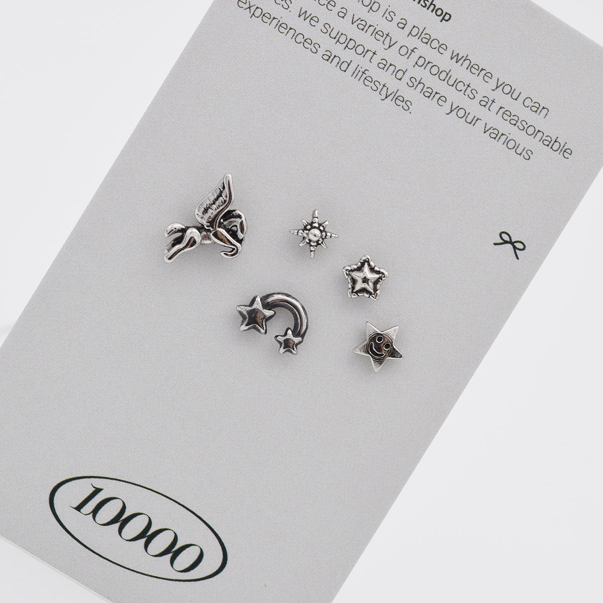 [Set of 5] [Surgical] Antique Star Country 16G Body Piercing Back Piercing Cartilage Piercing 