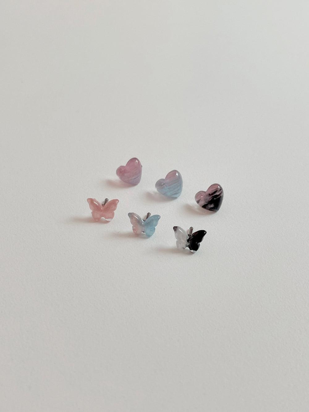 サージカル]グリッター 蝶 ハート 16G (2Type 3Color) 韓国