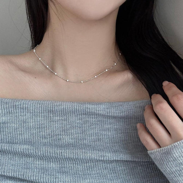 silver シルバー 925 オーバル ビーズ 一連 ネックレス チョーカー silver シルバー 925 オーバル ビーズ 一連 ネックレス チョーカー