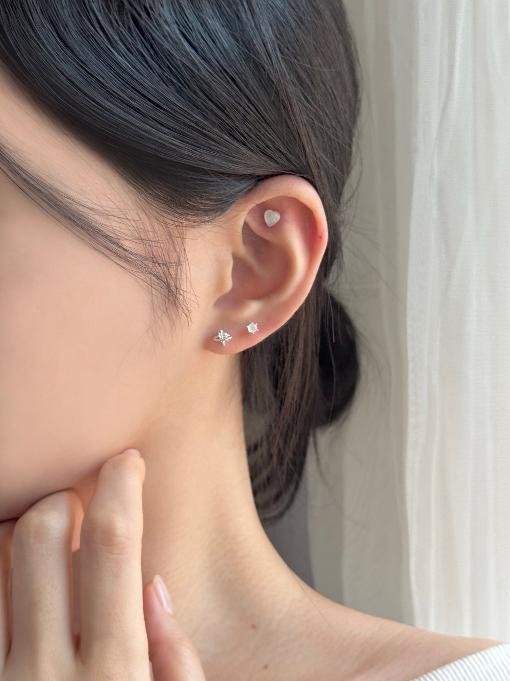 [5set] Heart &amp; Twinkle 16G Body Piercing Antique Unique y2k 