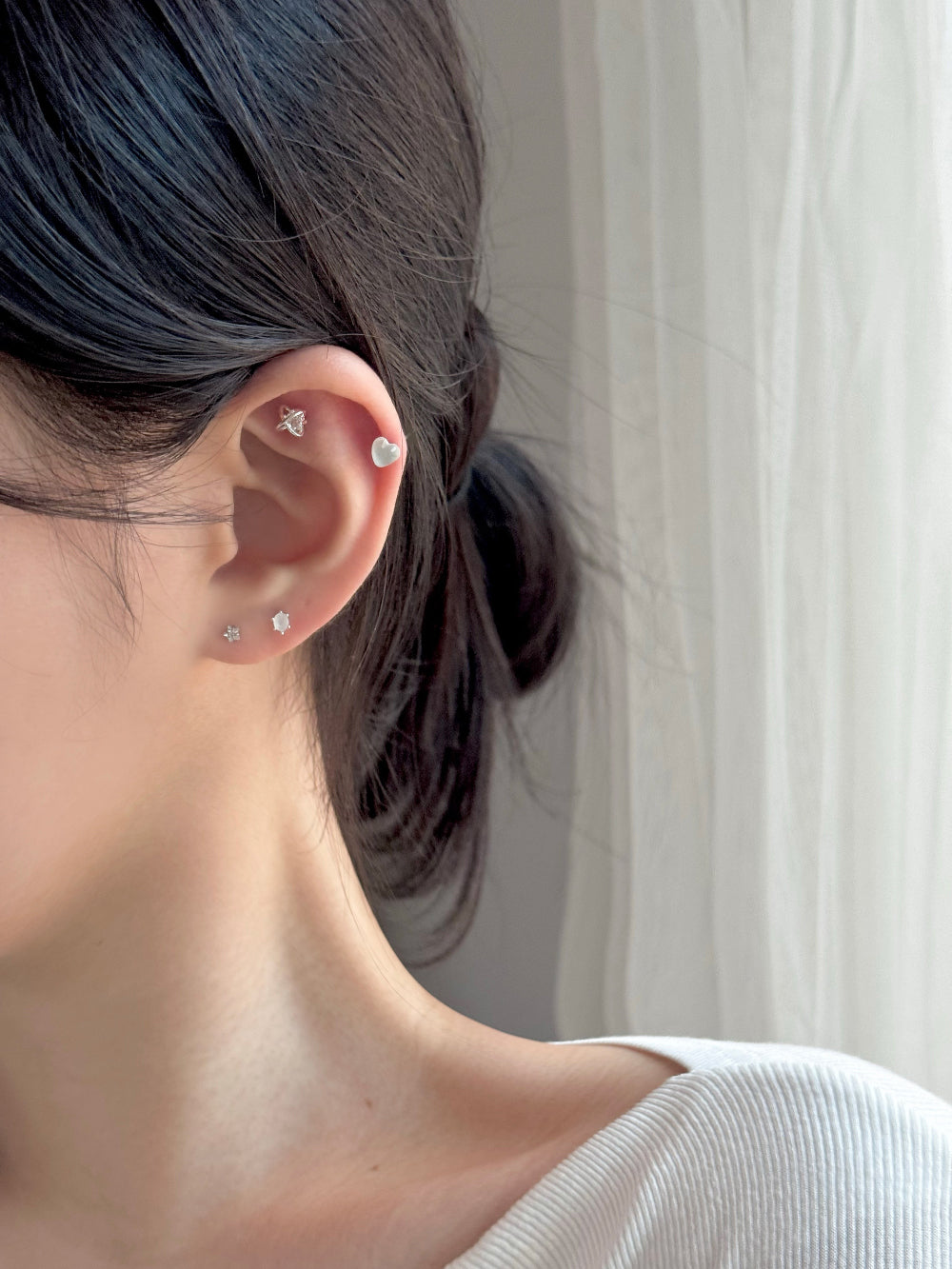 [5set] Heart &amp; Twinkle 16G Body Piercing Antique Unique y2k 