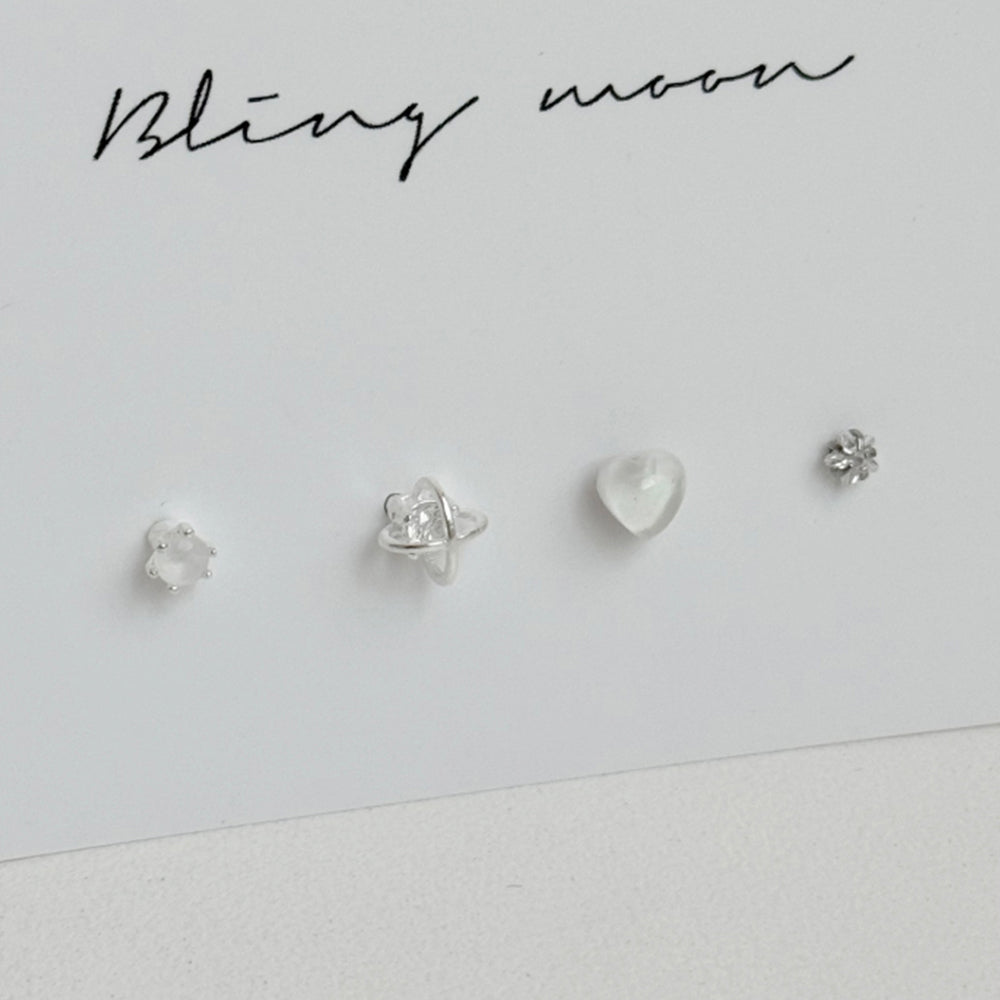 [5set] Heart &amp; Twinkle 16G Body Piercing Antique Unique y2k 