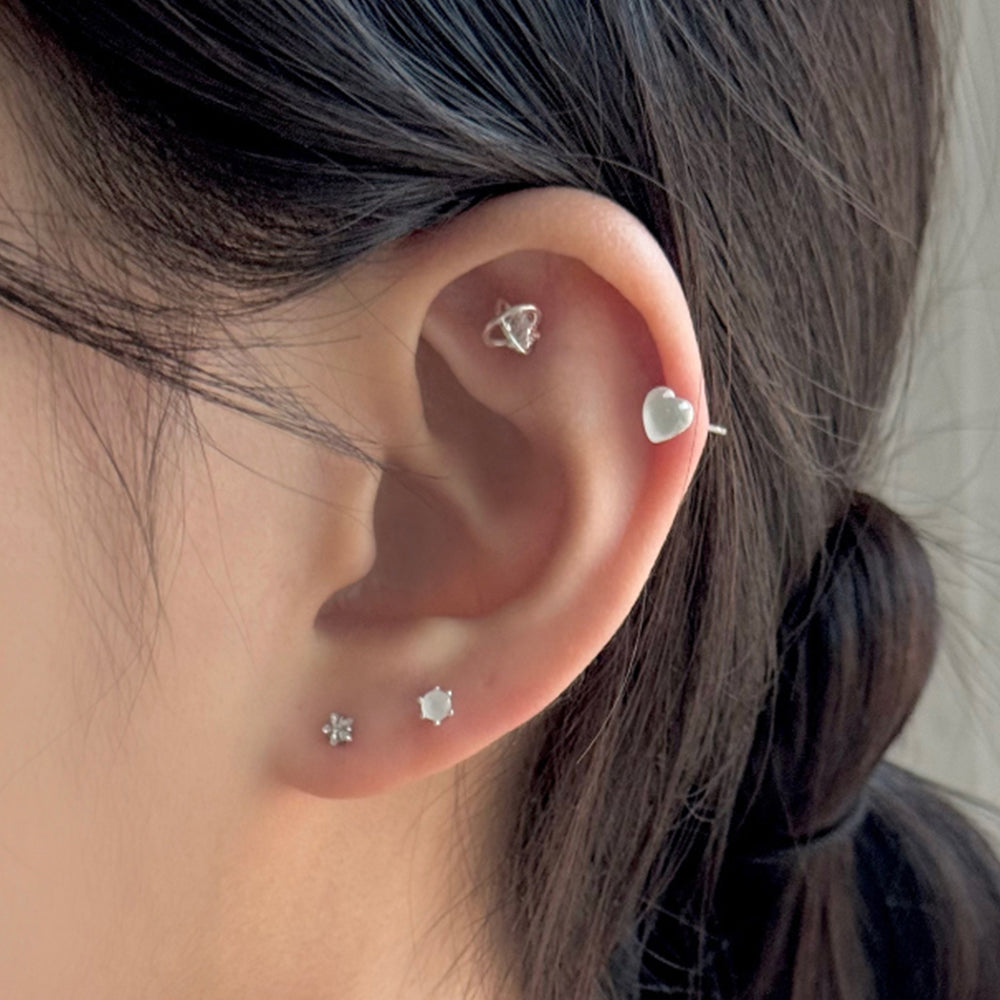[5set] Heart &amp; Twinkle 16G Body Piercing Antique Unique y2k 