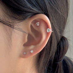 [5set] Heart &amp; Twinkle 16G Body Piercing Antique Unique y2k 