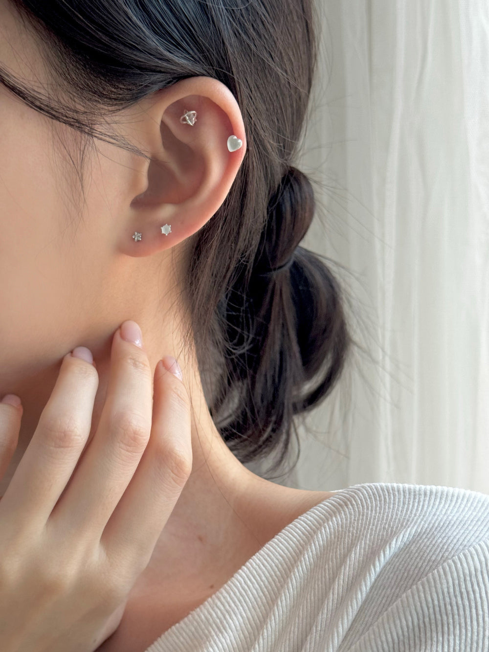 [5set] Heart &amp; Twinkle 16G Body Piercing Antique Unique y2k 