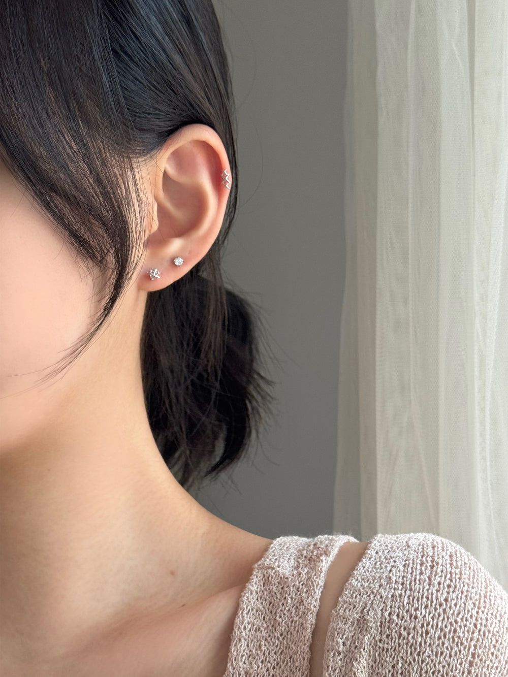 [4set]ジェリーピンクハート＆トゥインクル 16G ボディピアス ブリー ユニーク シンプルデイリー キュービックミニ
