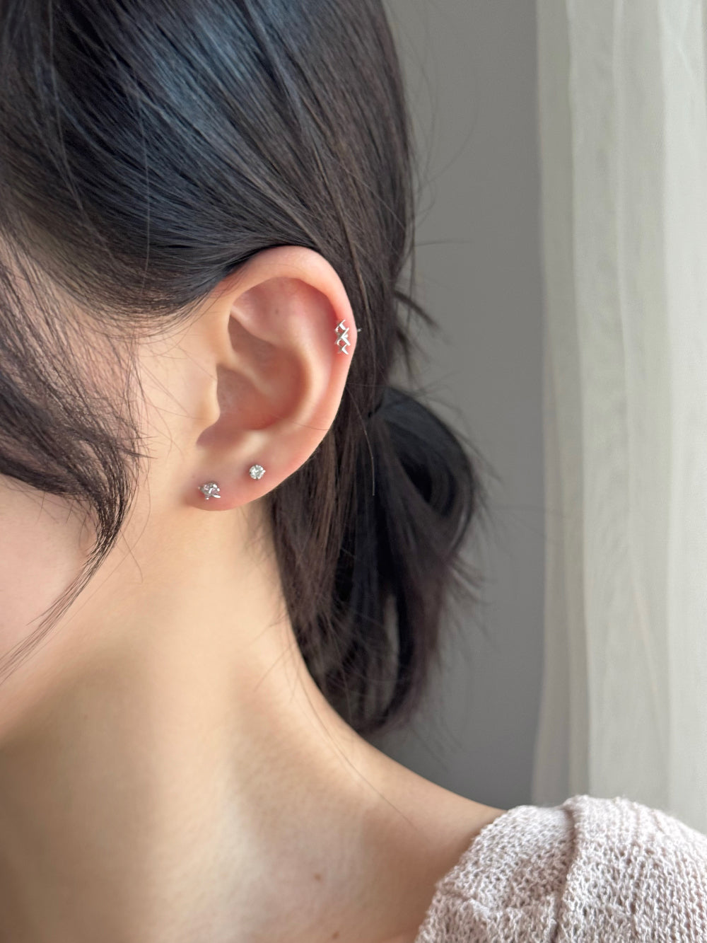 [4set]ジェリーピンクハート＆トゥインクル 16G ボディピアス ブリー ユニーク シンプルデイリー キュービックミニ