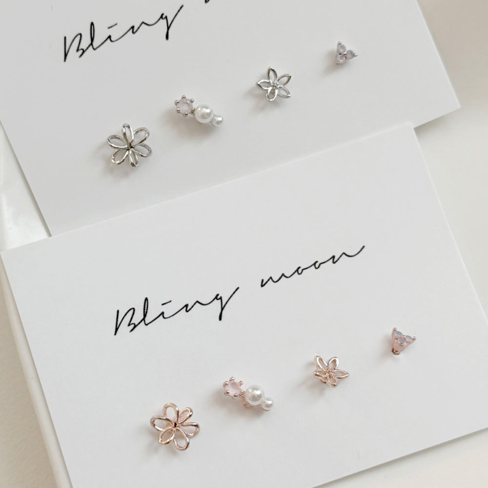 [5set] Heart &amp; Twinkle 16G Body Piercing Antique Unique y2k 