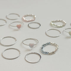 [5set] Heart &amp; Twinkle 16G Body Piercing Antique Unique y2k 