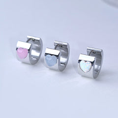 [Surgical] ต่างหู Calmer Jamstone Heart Ring 16G (3 สี) สำหรับหูข้างเดียว 