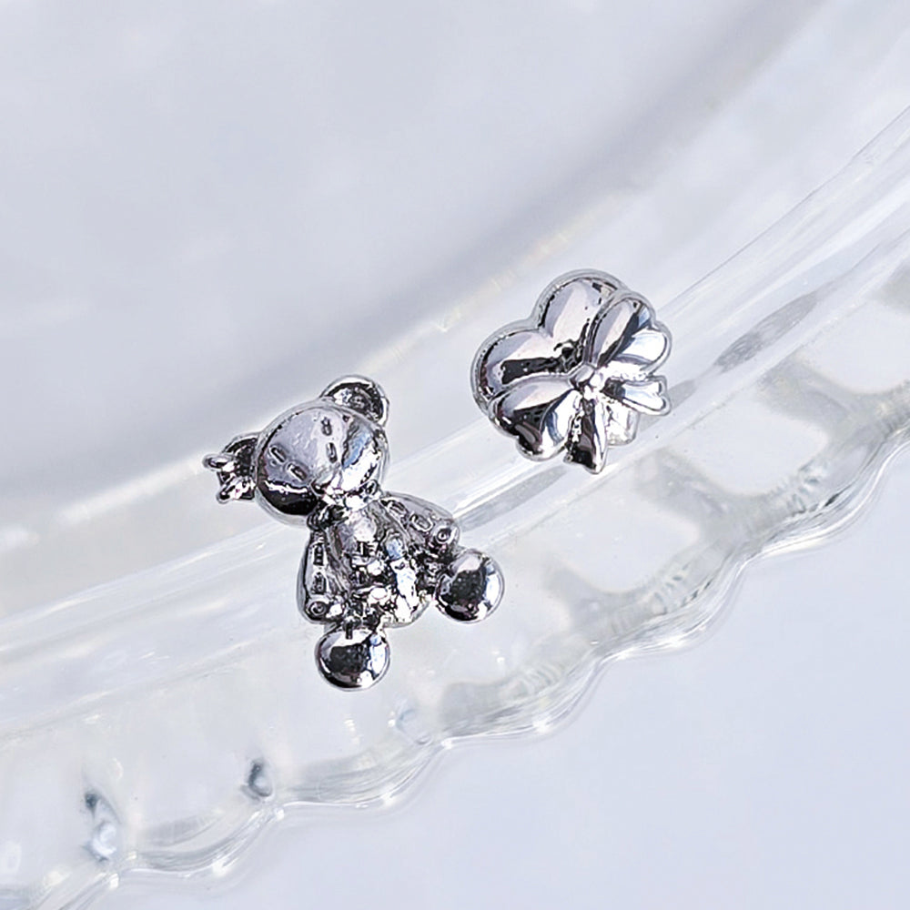 [サージカル]ラブリー テディ＆リボン (2Type) ボディピアス 16G キュートベア チャーム